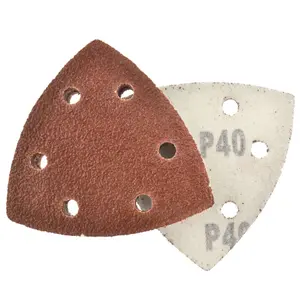 Hook And Loop Sanding Abrasive Discs Pads 90mm Triangular Disc 50 PK 40 Grit