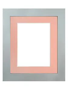 Metro Light Grey Frame with Pink Mount for Image Size 6 x 4 Inch