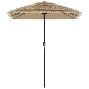 Berkfield Garden Parasol with Steel Pole Brown 300x200x250 cm