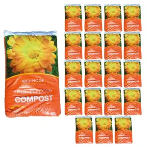 20 Packs x 40L Richmoor Multi Purpose Compost Garden Plants Potting Soil