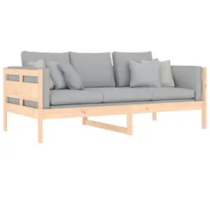 Berkfield Day Bed Solid Wood Pine 90x190 cm