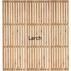 Cedar Slatted Fence Panels - Vertical - 1800mm Wide x 1800mm High - 16mm Gaps