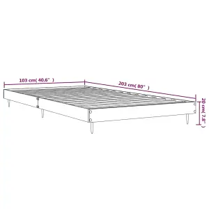 Berkfield Bed Frame High Gloss White 100x200 cm Engineered Wood