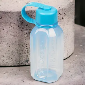 URBNLIVING 500ml Blue Reusable Water Drinking Sports Bottle Container Flask with Leakproof Lid