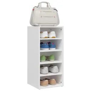 Shoe Cabinet White 31.5x35x70 cm Engineered Wood