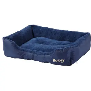 Bacup Polyester Pet Bed Blue / Large (75 cm L x 58 cm W)