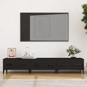 Berkfield TV Cabinet Black 150x34,5x30 cm Engineered Wood