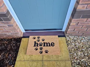 doggy paw doormat,wipe your paw on coconut husk mat with rubber back 60cm x40cm