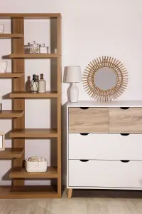 Stockholm 4 Drawer Chest White-Oak