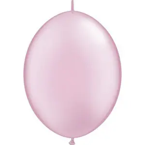 Qualatex Quick Link Plain Latex Balloons (Pack Of 50) Pearl Pink (One Size)