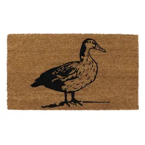 Eco-Friendly Latex Backed Coir Door Mat, Quackers Duck