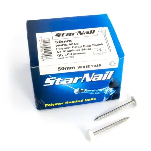 Rapierstar StarNail Polymer Headed Nails - 50mm, White