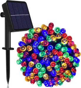 Waterproof Solar Powered Fairy String Light in Multicolored 12 Meters 100 LED