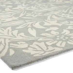 Cream Modern Floral Rug Easy to clean for Living Room and Bedroom -200cm X 290cm