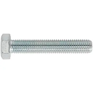 High-Quality Zinc-Plated M14 x 80mm Setscrew - 10 Pack of Grade 8.8 Fully Threaded Bolts