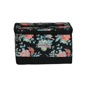 Sewing Case- Black Floral Design- Everything Mary EVM13204-1