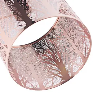 Unique and Beautiful Polished Copper Metal Forest Design Ceiling Pendant Shade