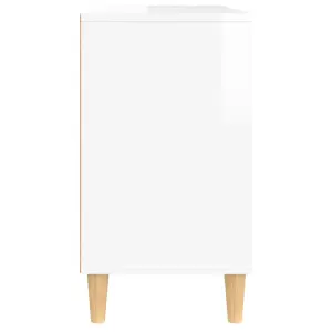 Berkfield Sink Cabinet High Gloss White 80x33x60 cm Engineered Wood