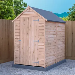 Garden Value 4 ft. W x 6 ft. D Overlap Garden Shed No