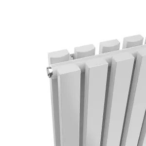 Rinse Bathrooms 600x550mm White Horizontal Designer Radiator Double Column Radiator Rad Rectangular Flat Panel