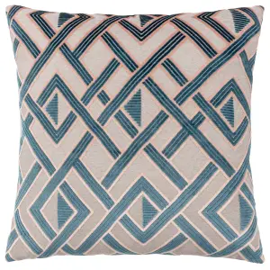 Paoletti Henley Velvet Jacquard Feather Filled Cushion