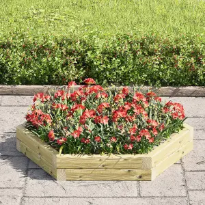 OutdoorGardens Stackable Wooden Hex Planter - 1000mm