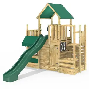 Rebo Modular Wooden Climbing Frame Adventure Playset - M22 Shop & Den