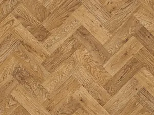 Parquet Effect Vinyl Flooring (English Oak Parquet, 3m x 4m)