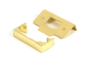 From The Anvil Polished Brass  1/2" Rebate Kit for Tubular Mortice Latch