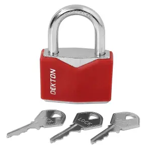 50mm Dekton Protected Security Padlock Steel Shackle 3 Keys