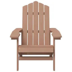 Berkfield Garden Adirondack Chair HDPE Brown