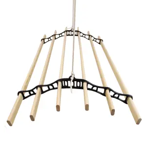 Clothing Airer Ceiling Pulleys- Black- 1.8m