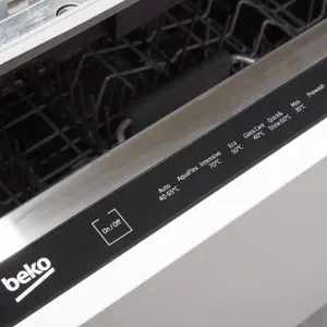 Beko DIN48Q20 Integrated Full size Dishwasher - Black & white