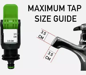 Universal Tap To Garden Hose Pipe Connector Mixer Kitchen Tap Adaptor Joiner Green