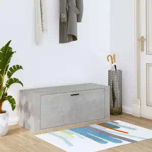 Berkfield Wall Shoe Cabinet Concrete Grey 100x35x38 cm Engineered Wood