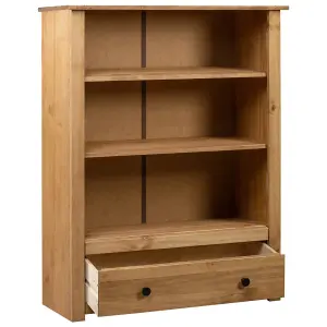 Berkfield Bookcase 80x35x110 cm Solid Pine Wood Panama Range