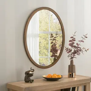 Maureen Wood Flat Wall Mirror Bronze / 44.5cm H x 34.3cm W