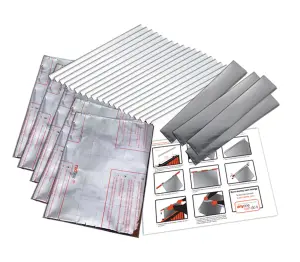 Radflek Radiator Reflector Panels - 5 Sheets, Foil - Energy & Heat saving. Cut to size