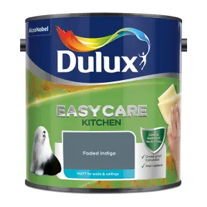 Dulux Easycare Kitchen Faded Indigo Matt Wall paint, 2.5L