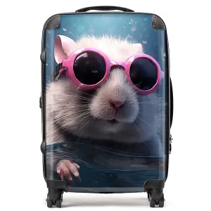 Splashart DoorMouse with Pink Glasses Suitcase - Medium