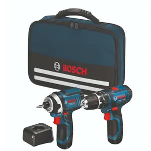 Bosch 12V Li-ion Cordless Drill driver & impact driver (2 x 2Ah) - GDR 12-105+GSB 12V