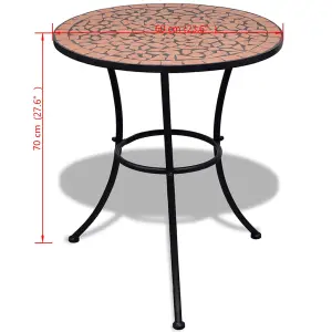 Berkfield Bistro Table Terracotta 60 cm Mosaic