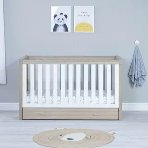 Luno Cot Bed White Oak / Yes