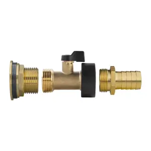 Water Butt Replacement Tap BRASS Metal Lever UK Bib Outlet Barb Quick Hosepipes  Brass Valve 3/4 BARB 1"