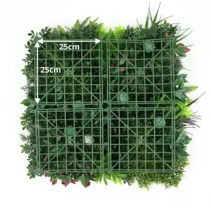 True Products Premium Artificial Green Plant Living Wall Panel 50cm x 50cm - Carnival C