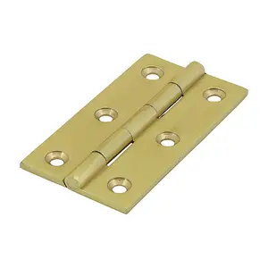 TIMCO Solid Drawn Brass Hinges Polished Brass - 64 x 35