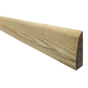 PACK OF 10 (Total 10 Units) - 19mm x 50mm (15mm x 45mm Finish) Chamfered & Rounded Timber Architrave - 4.5m Length