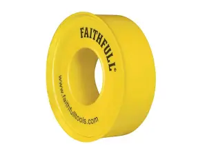 Faithfull PTFE Gas Tape 12mm x 5M - 10 Pack for Plumbing and Heating