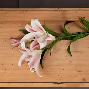 UK Homeliving Artificial Stargazer Lily