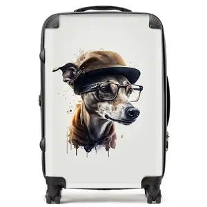 Whippet Dog Splashart Suitcase - Medium